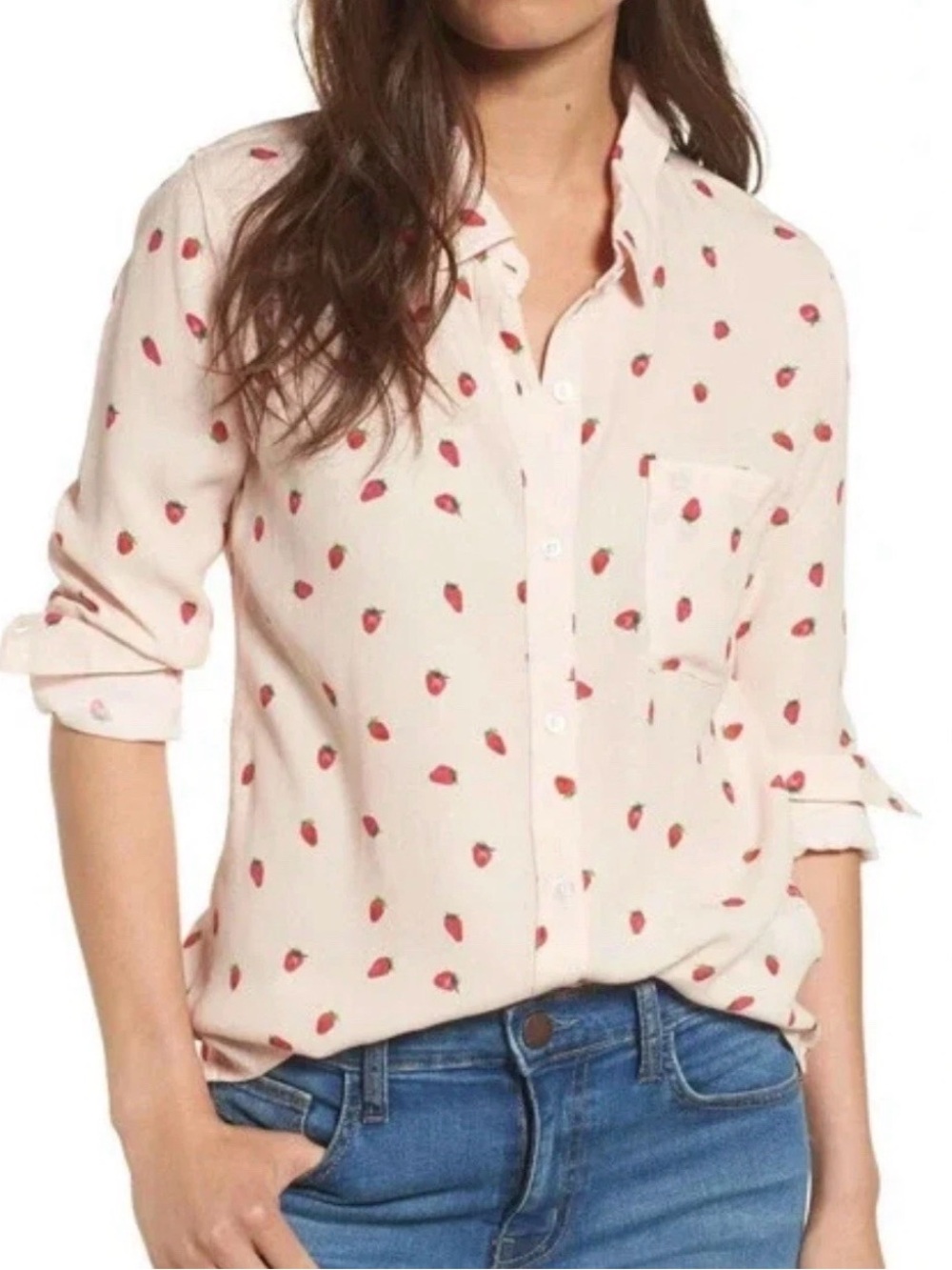 Rails Strawberry print button down